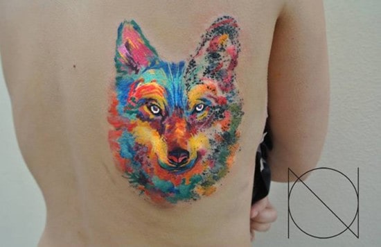 31-Watercolor-Wolf-Tattoo