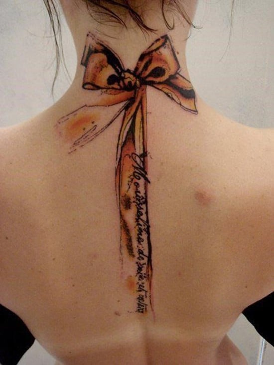 32-Amazing-Bow-Watercolor-Tattoo