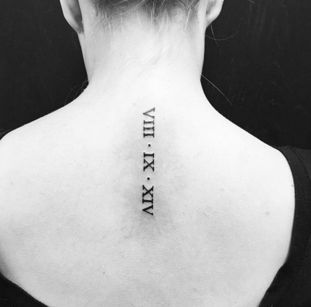 Roman Numeral Tattoo by Frank Tran