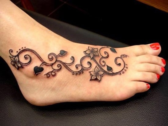 tattoos designs for women on the foot