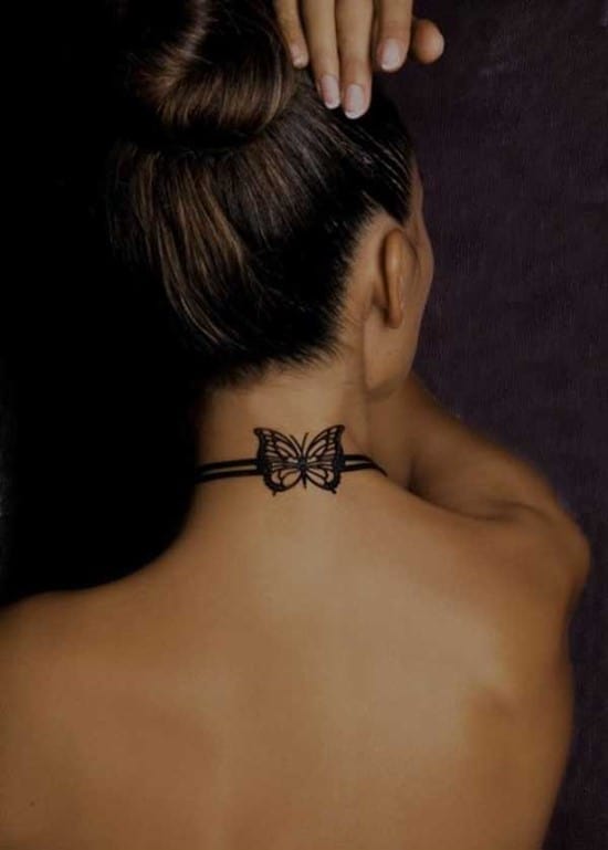 37-Small-Butterfly-Tattoo-on-neck