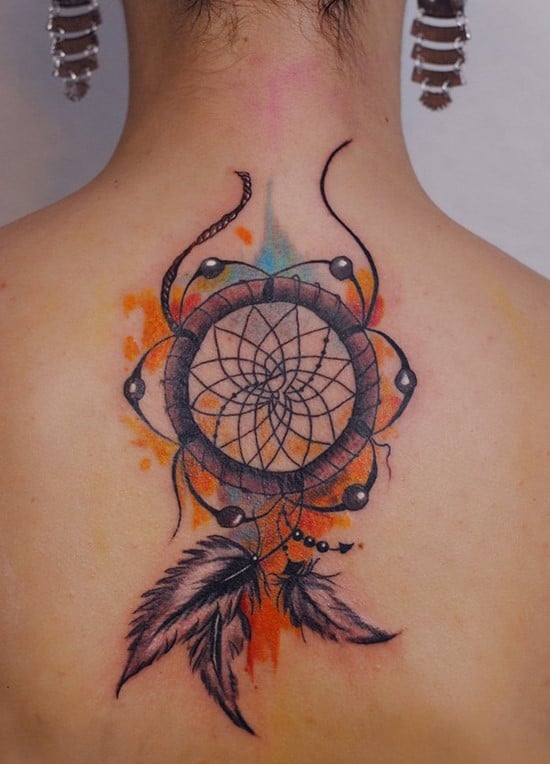 38-Dreamcatcher-watercolor-tattoo