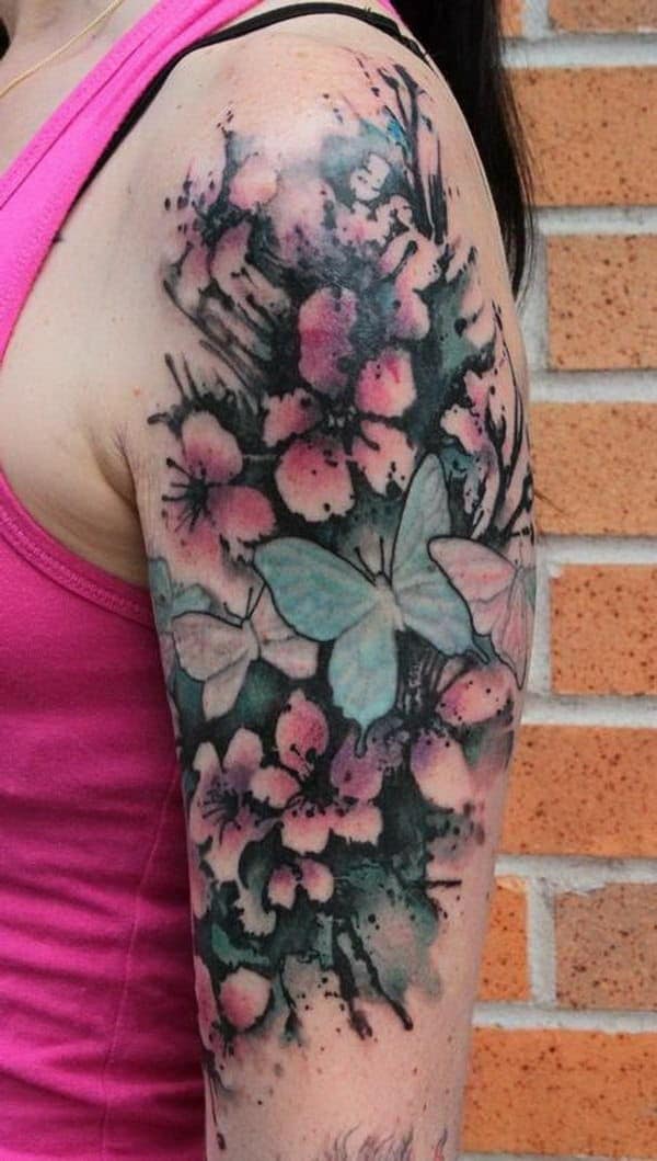 Tattoo uploaded by Fanny  flowers flowertattoo fleursdecerisier  fleursdecerisiertatouage sakura sakuratattoo cherryblossom  cherryblossomtattoo butterfly butterflytattoo papillon papillontattoo  dot dots dottattoo dotwork dotworktattoo 