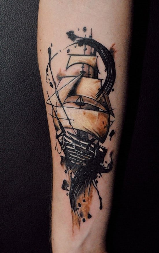 39-ship-watercolor-tattoo