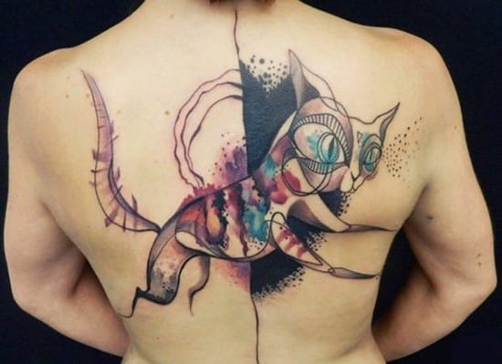 44-Abstract-cat-watercolor-tattoo