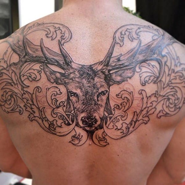 44-Deer-Tattoo-on-Back