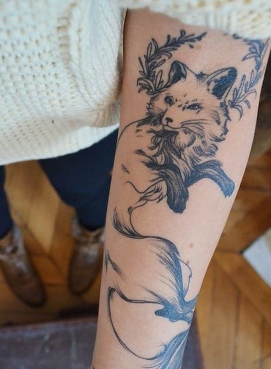 44-fox-arm-tattoo