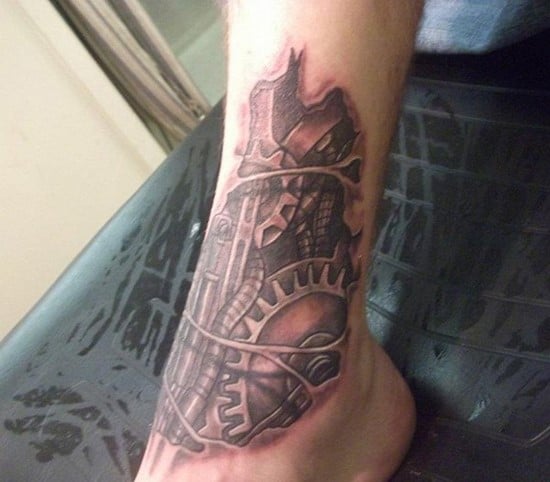 biomechanical tattoo on ankle 45-Ankle-Tattoo