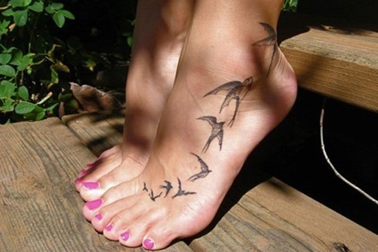 swallow tattoo on ankle 46-Bird-Tattoo