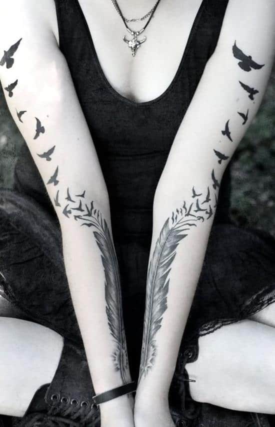 46-feather-tattoo-on-arm