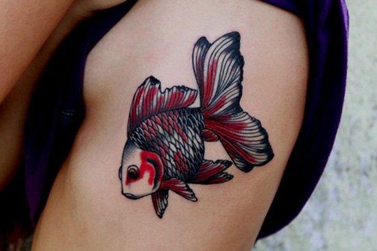 koi fish tattoo on side 47-fish-tattoo
