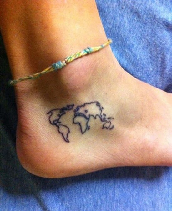 map tattoo on ankle 49-Small-Ankle-Tattoos-For-Girls