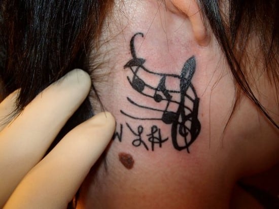 64 Terrific Musical Tattoos On Neck  Tattoo Designs  TattoosBagcom