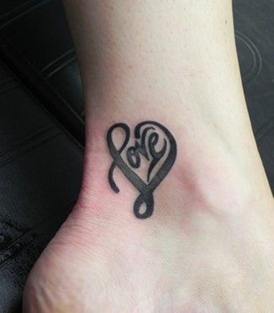 heart tattoo on ankle 64-Love-Ankle-Tattoo