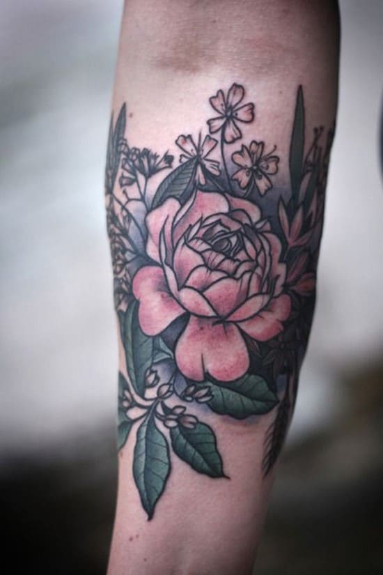 8-Flower-Forearm-Tattoo