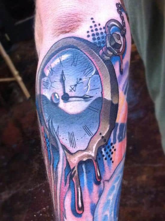 Steve Martin blue pocket watch tattoo