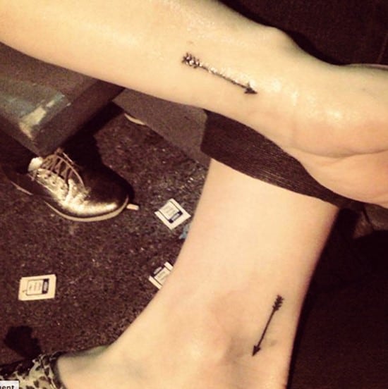 Arrow-Tattoo-Design-for-Ankle-and-Wrist