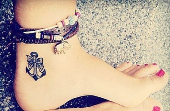 Beautiful-Anchor-Ankle-Tattoo-for-Women