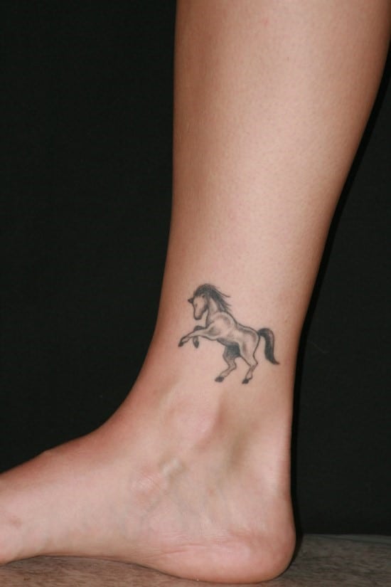 Beautiful-Small-Horse-Ankle-Tattoo