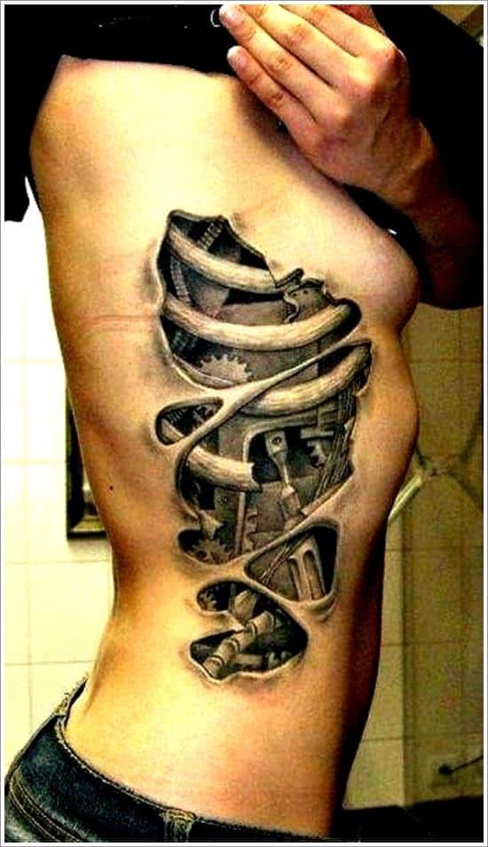 50 3D BioMechanical Tattoos Designs For Men 2023