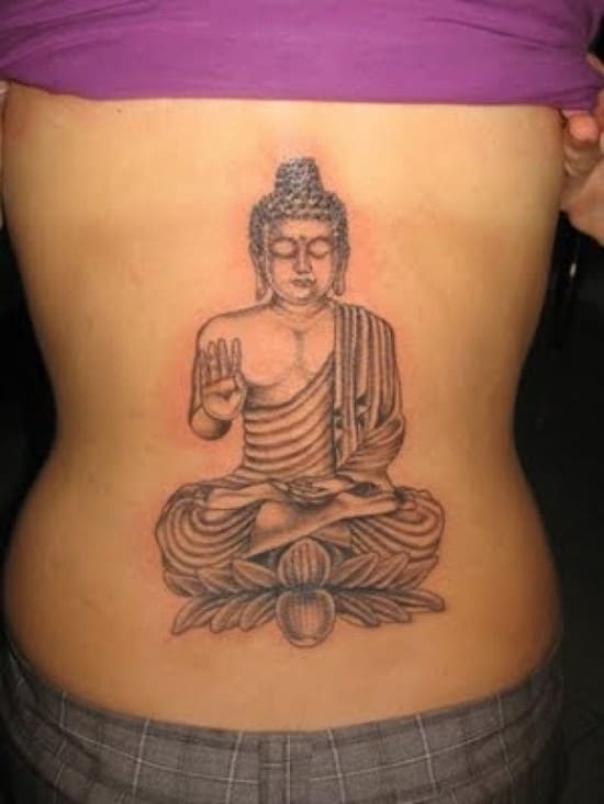 sitting buddha tattoo on back Buddha-Tatoo-on-back