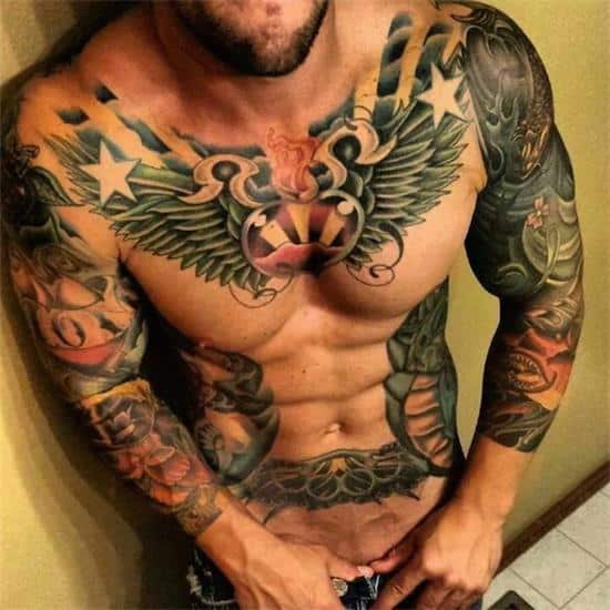 170 Popular Chest Tattoos For Men And Women 