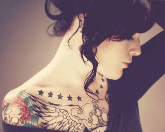Collar-bone-star-tattoos-for-women