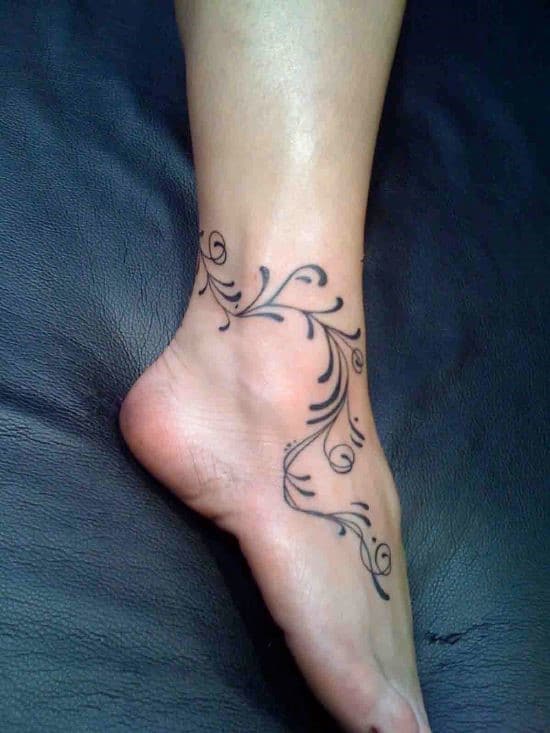 vine tattoo on ankle Cool-Ankle-Tattoo-for-Women