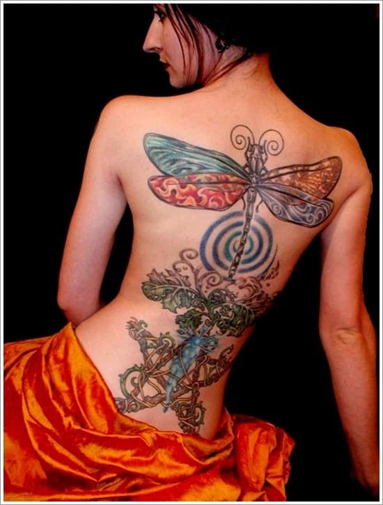 Premium Photo  Woman with a dragonfly tattoo