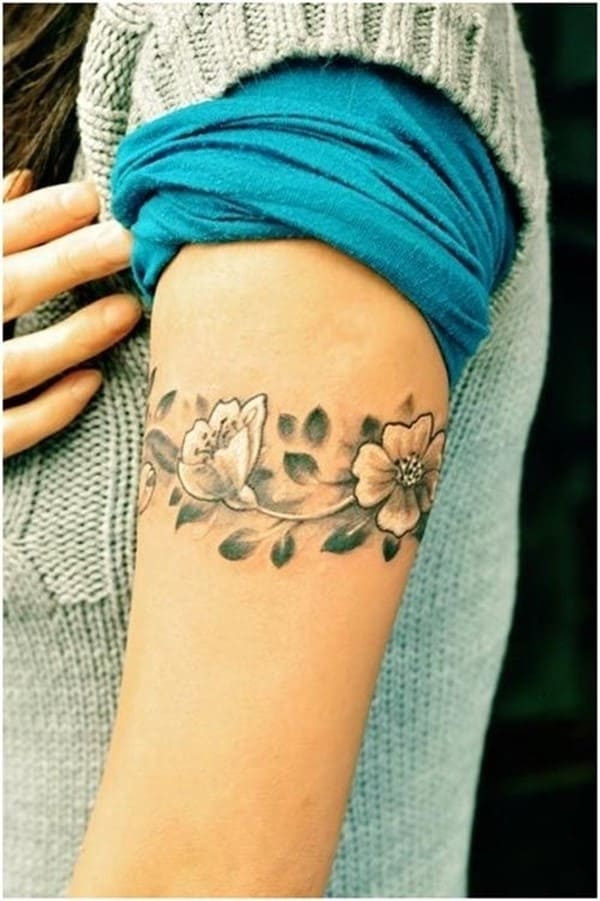 Flower-Armband-Tattoo-Designs