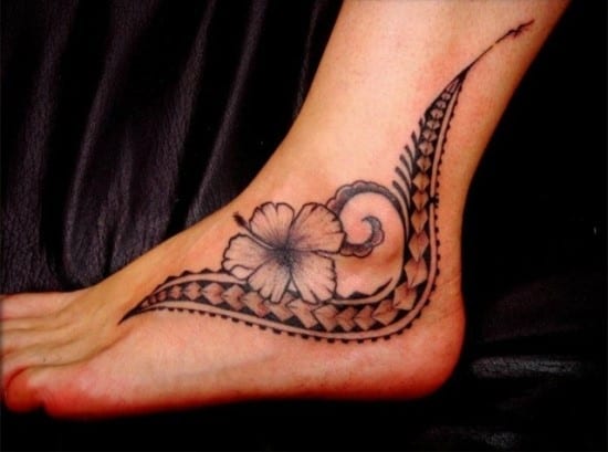 hibiscus tattoo on ankle Intricate-Maori-Tribal-Tattoo