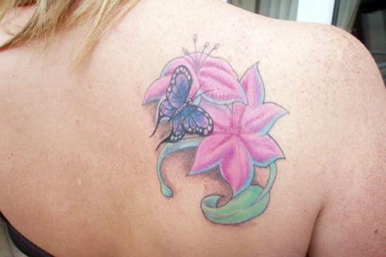 Lotus-Flower-and-Butterfly-Tattoos