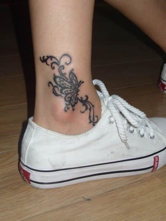 Pretty-Butterfly-Ankle-Tattoo