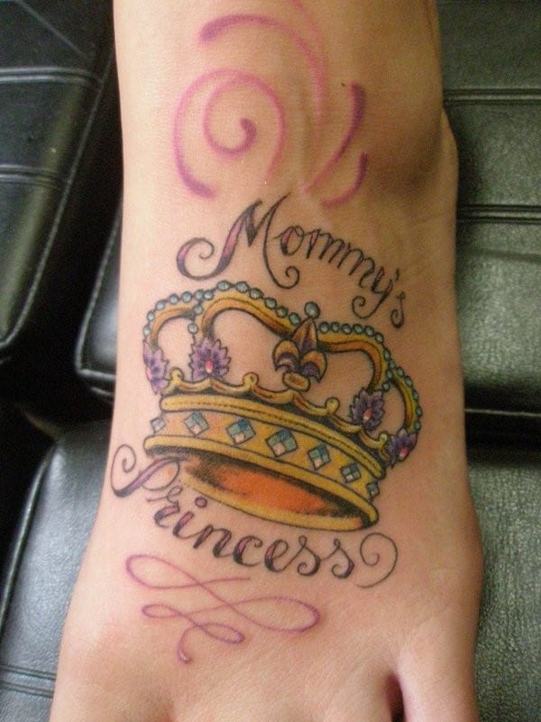 Princess-Crown-Tattoo-on-Foot