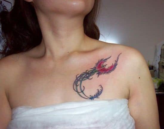 Red-Phoenix-collar-bone-tattoo-design