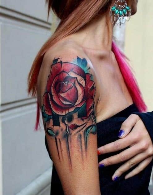 Rose-tattoo-on-the-arm