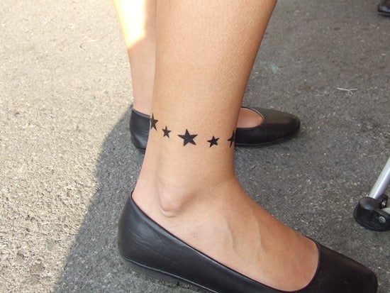 Stars-Anklet-Tattoo-for-Women