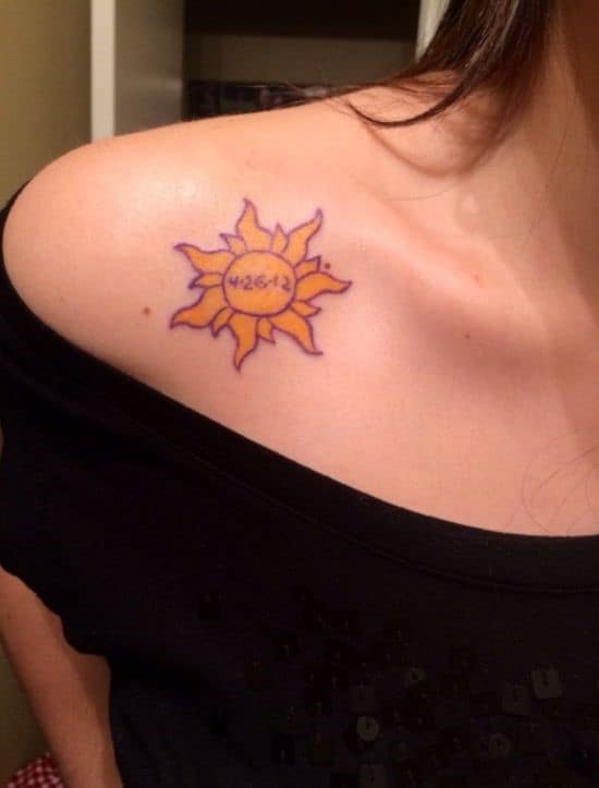 Sun-collar-bone-tattoo-for-women