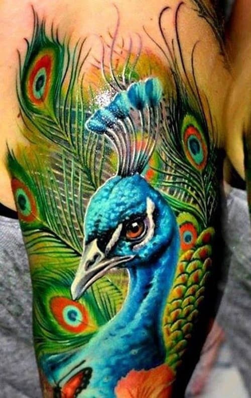 Amazingly Beautiful Peacock Tattoo