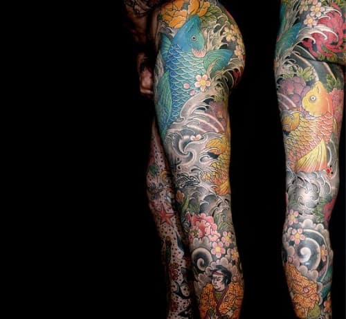 Amazingly Detailed Japanese Koi Tattoo Design