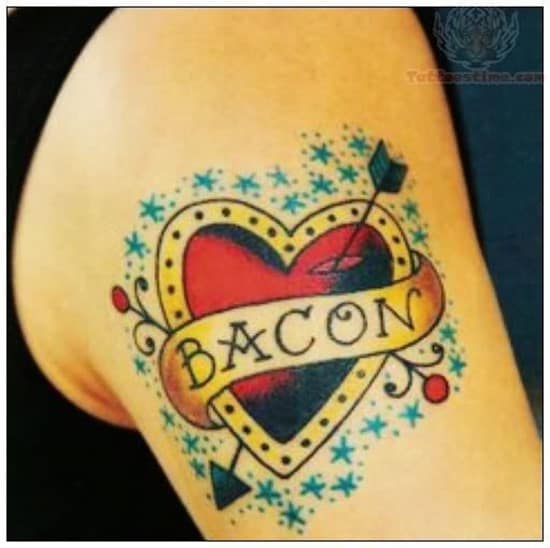 bacon-old-school-tattoo-for-shoulder