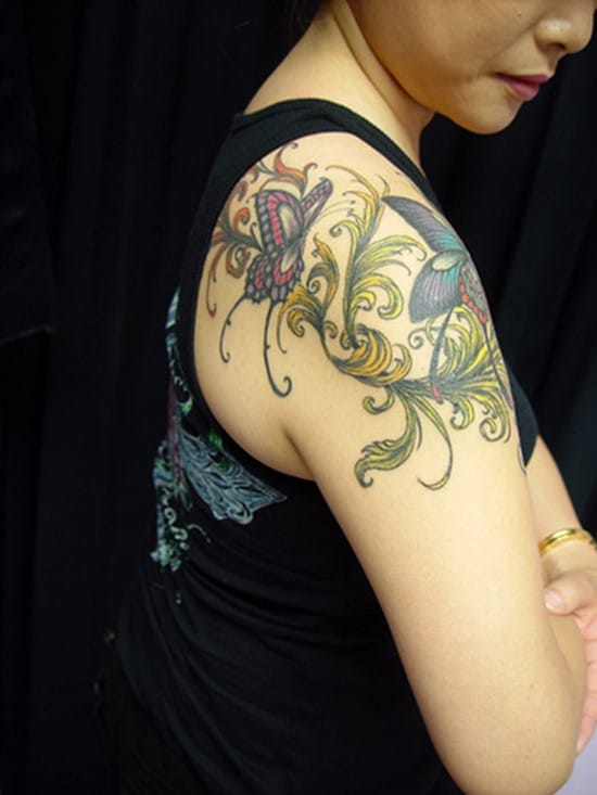 butterflies-tattoo-on-shoulder