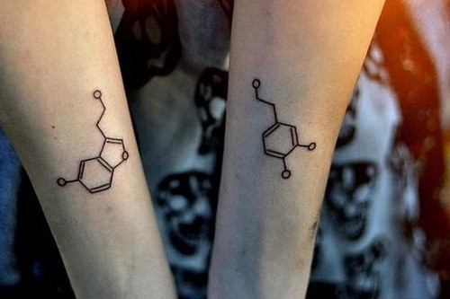 Chemical Bond Best Friend Tattoos
