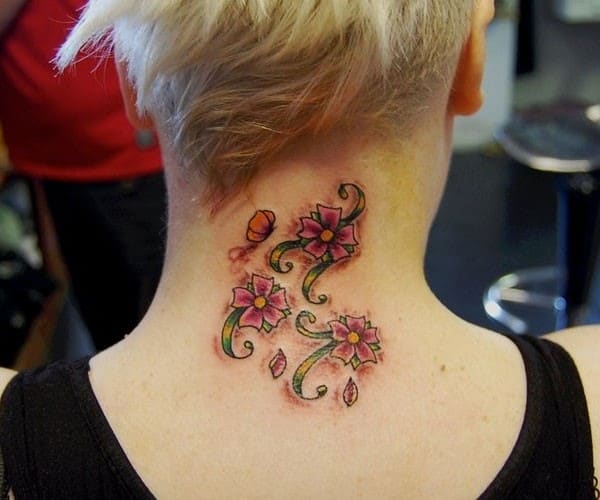 cherry-blossom-neck-tattoo