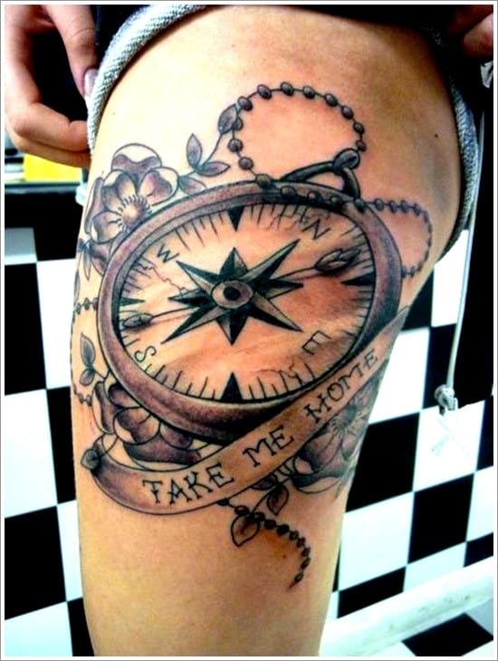 compass-tattoo-designs-21