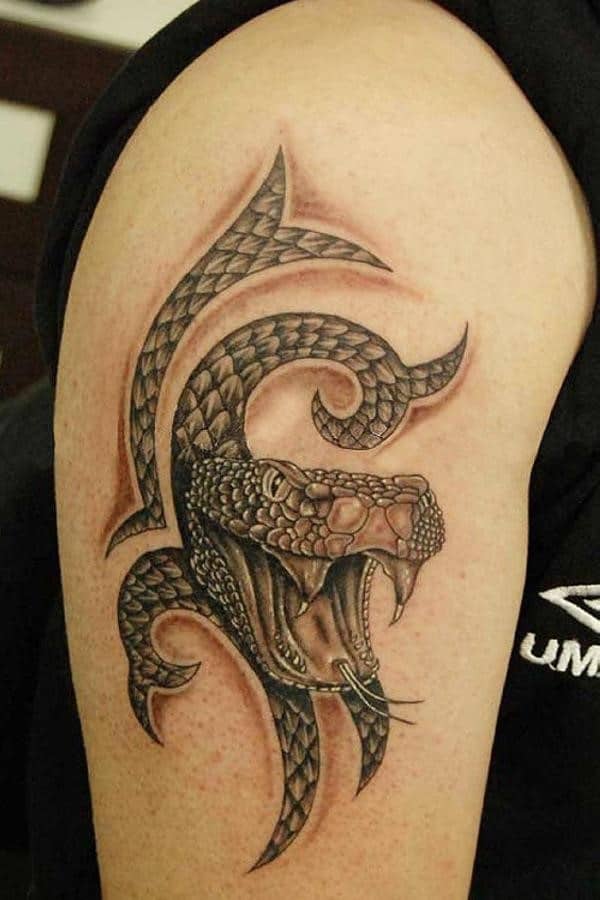 cool-tribal-snake-tattoos