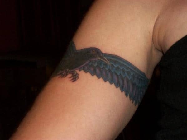 Eagle with Harley Davidson Banner Armband Tattoo