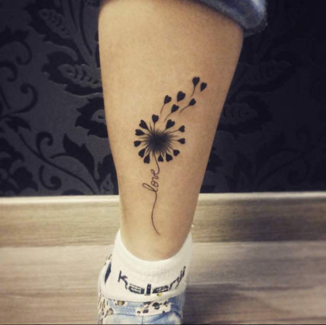 Cute Dandelion Tattoo by Paty Fedrigo