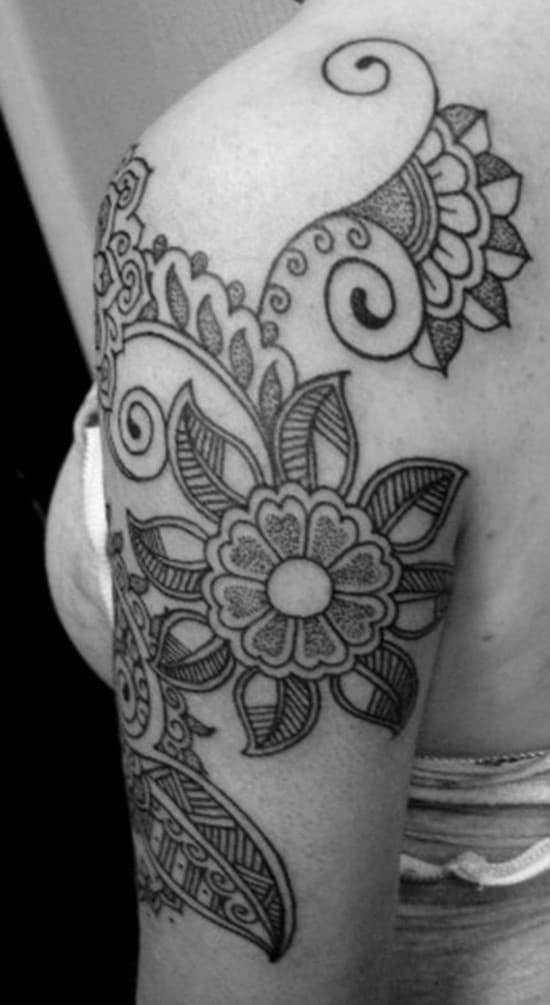 black daisy tattoo