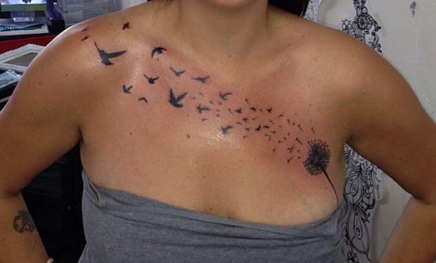 Dandelion Birds tattoo